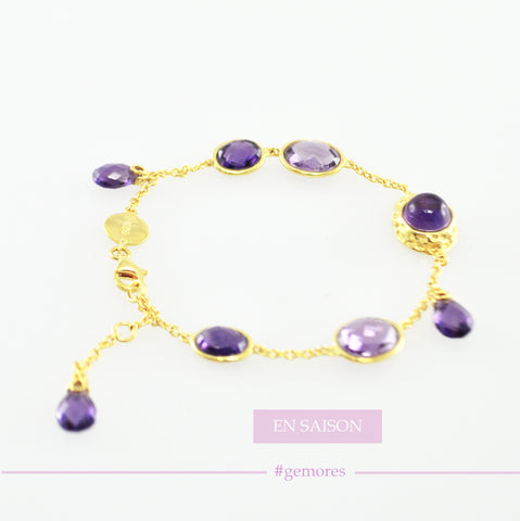 En Saison Brazilian amethyst  charm bracelet