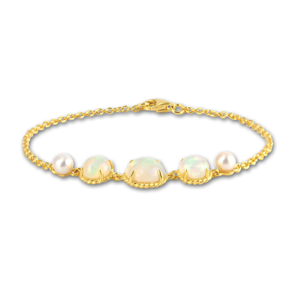 Rainbow opal bracelet Astrid collection in 18K gold