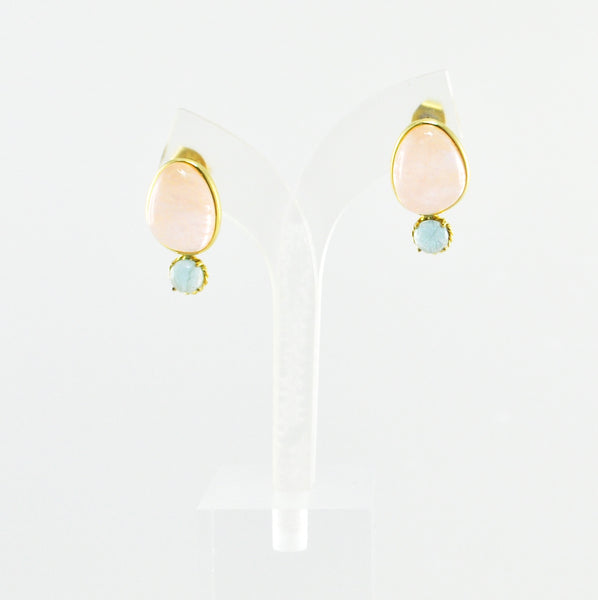 Candy beryl gems earrings in 18K gold
